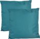 Anna's Collection Coussins de jardin 2x Bleu pétrole 45x45 cm