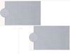 G. Wurm Luxe Sets de table Louvre - 2x - gris - plastique - 45 x 30 cm - Sets de table