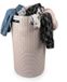 Plasticforte Ronde wasmand Rotan - beige - kunststof gevlochten - 51 l - 38 x 57 cm