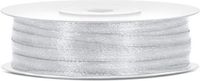 Hobbygroep satijnlint zilver 3 mm 50 m cadeau lint.