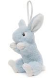 Uni-Toys - Konijn met slappe oren (lichtblauw) - met lus - 15 cm