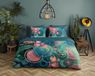 HIP Dekbedovertrek Mandala's en Bloemen - Lits Jumeaux 240x200/220 cm - Petrol - 100% Katoen Satijn