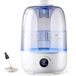 Homvana Topfill Cool Mist Luchtbevochtiger voor de slaapkamer, 40 uur lang, diffuser, luchtbevochtiger kinderkamer, planten, baby, BPA-vrij, aroma, ultrasoon geluid