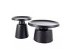 [Brand] Deux tables basses rondes en métal noir mat design 70x70x39cm