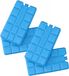 Merkloos / Sans marque Edco Eindhoven Bv Koelelementen voor koeltas/koelbox - 4x stuks - 200 ml - blauw - kunststof - 15 x 8 x 2 cm