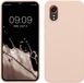 kwmobile telefoonhoesje geschikt voor Samsung Galaxy Xcover7 - Hoesje met siliconen coating - Smartphone case in kokosmelk