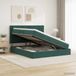 vidaXL Opslag bed met matras Donkergroen 160 x 200 cm Fluweel