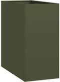 vidaXL Plantenbak 40x80x80 cm staal olijfgroen