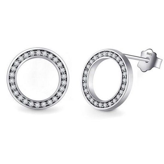 Cilla Jewels Cilla Silver dames oorknoppen 925 Zilver Open Circle Zilver