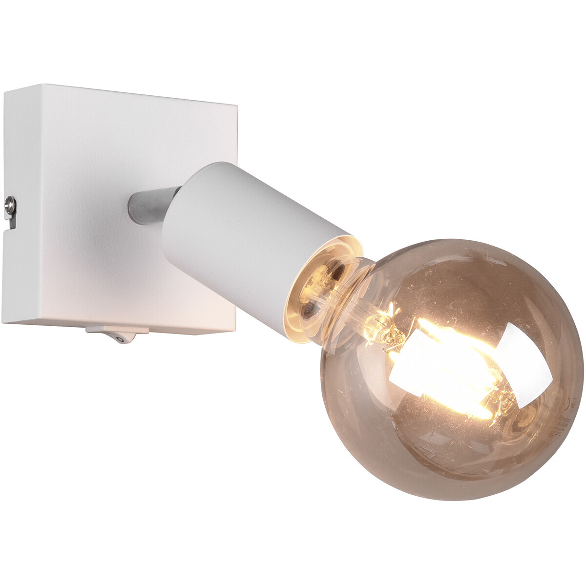 BES LED LED Wandspot - Trion Zuncka - E27 Fitting - Vierkant - Mat Wit â€“ Aluminium