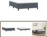 vidaXL Lit plateforme sans matelas, velours, gris foncé, 140x210 cm