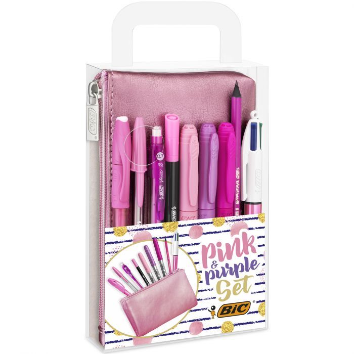BIC 964280 Pen- & potloodcadeausets Roze 9 stuks