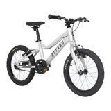 ATTABO Fietstas, 16 inch, duurzaam en ergonomisch design met lage overhang, ideaal voor beginners, kleur rood/blauw/roze/paars/zilver (zilver)