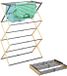 Merkloos Relaxdays Wasrek uitschuifbaar - 43-74 cm breed - inklapbaar - staand - bamboe - zwart