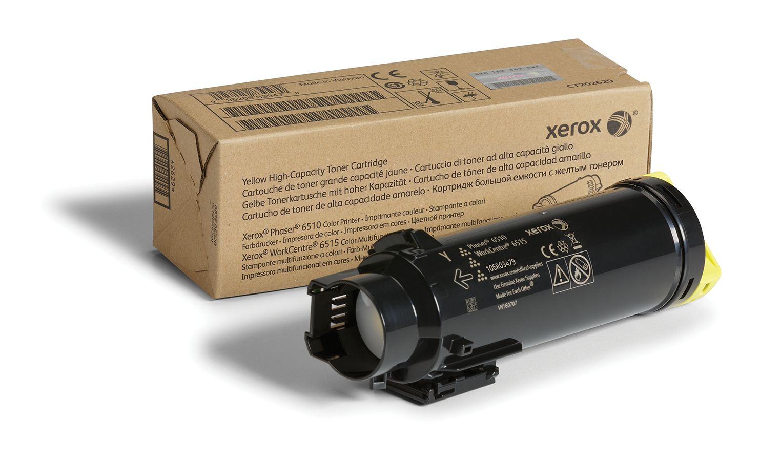 Xerox 106R03479 Yellow Toner Cartridge - High Yield (2,400 Pages) - Compatible with Xerox WorkCentre 6515, Phaser 6510