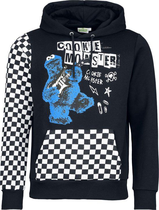 Sesame Street Cookie Monster Heren Trui met capuchon - meerkleurig - M