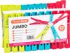 PLASTICFORTE Wasknijpers XL formaat - 20x stuks - felle kleuren mix - kunststof - 10 cm