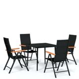vidaXL 5-delige Tuinset - Zwart