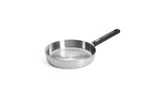 Woll Logic Steel platte pan, inductief, diameter 24 cm, hoogte 5 cm, met afneembare handgreep, geschikt voor alle soorten kookplaten, PFAS-vrij