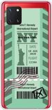 Merkloos Samsung Galaxy A81 / Note 10 Lite Boarding Pass Series TPU telefoon beschermhoes (groen New York)