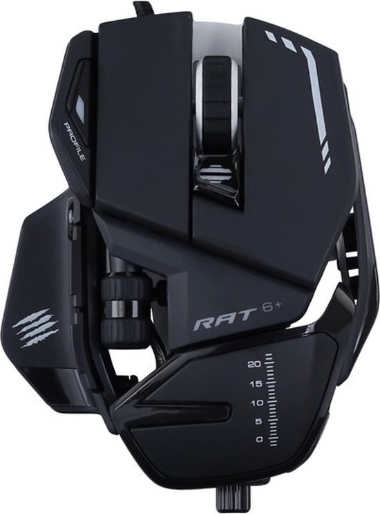 Mad Catz R.A.T. 6+ - Zwarte USB Gaming Muis - 12000 DPI