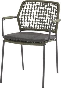 Taste by 4-Seasons Outdoor Taste Barista Stapelbare Tuinstoel - Groen - Incl. Kussen