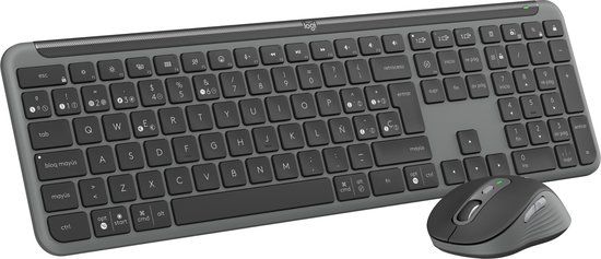 Logitech MK950 Signature Slim Wireless Keyboard en Muis Combo - Grafiet, Spaans QWERTY