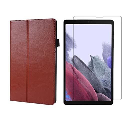 Lobwerk 2-in-1 set voor Samsung Galaxy Tab A7 Lite T220 T225 8,7 inch tablet met smartcover + beschermglas met automatische sleep/wake magneetsluiting hoes