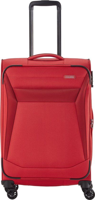 Travelite Chios 4 Wheel Trolley M 67 cm Expandable Red