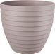 Juypal Hogar Bloempot/plantenpot Florenzia - taupe - kunststof - D30 x H26,8 cm - voor buiten/binnen