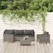Maison Exclusive - Salon de jardin, 6 pièces, avec coussins, gris, en polyrotin
