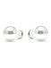 Wasai Boucles d'oreilles avec perle blanche, plaqué argent