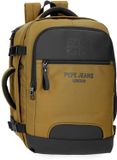 Pepe Jeans Rugzak - Laptoprugzak 15,6 inch – Handbagage Rugzak – Schooltas & Reistas – USB-poort – Waterafstotend – Zwart - Beige