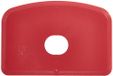 Maya Professional Tools 71910-3 deegspatel met gat, flexibel, metaal- en röntgenherkenning, FBK/levensmiddelhygiëne, 146 mm x 98 mm x 1,65 mm, rood