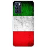 Oppo Bedrukt siliconen hoesje compatibel met Oppo Reno 6 5G Drapeau italie