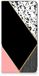 Nokia G22 Stand Case Zwart Roze Vormen