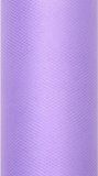 Merkloos Partydeco Glitter tule stof - lila - 15 x 900 cm