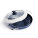 Blue Diamond Cookware Keramische Antiaanbakpan met Diamantcoating 28 cm met Glazen Deksel, PFAS-vrij, Grillen, BBQ, Ovenbestendig, Blauw