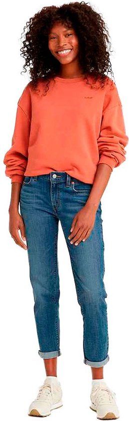 Levi's Mid Rise Boyfriend Jeans - Dark Blue Denim