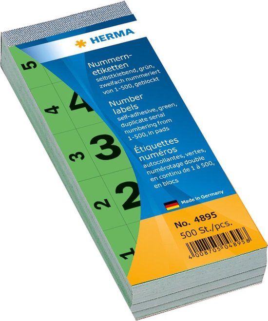 HERMA 4895 Rechthoek Groen 500 stuk(s)