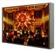Afbeelding met wit gelakt houten frame, verlicht met LED-licht, mascara-party