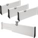 Famanu – Aanpasbare Plastic Lade Verdelers (4 Pak) – L28 x H10 cm – Uitrekbare Verdelers & Organizers – Opslag Voor Keuken - Slaapkamer - Badkamer - Kantoor - Kast & Dressoir