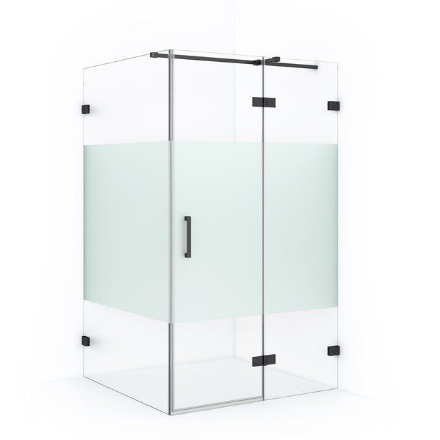 Maxaro Douchecabine Diamond 120x80cm 8mm Helder Veiligheidsglas Zwart Chroom