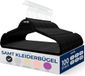 SereneLife 100 kleerhangers, zwart, antislip, fluweel, ruimtebesparend, met draaibare haak, sterk belastbaar tot 4,5 kg, voor kreukvrije kledingopslag en organisatie, hangers kleding