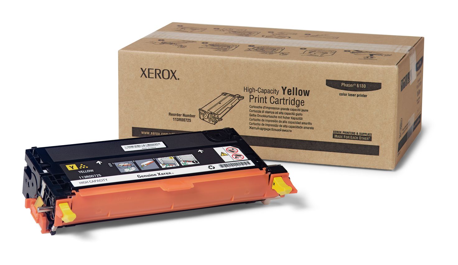 Xerox High-Capacity Toner Cartridge - Yellow - Phaser 6180 Series