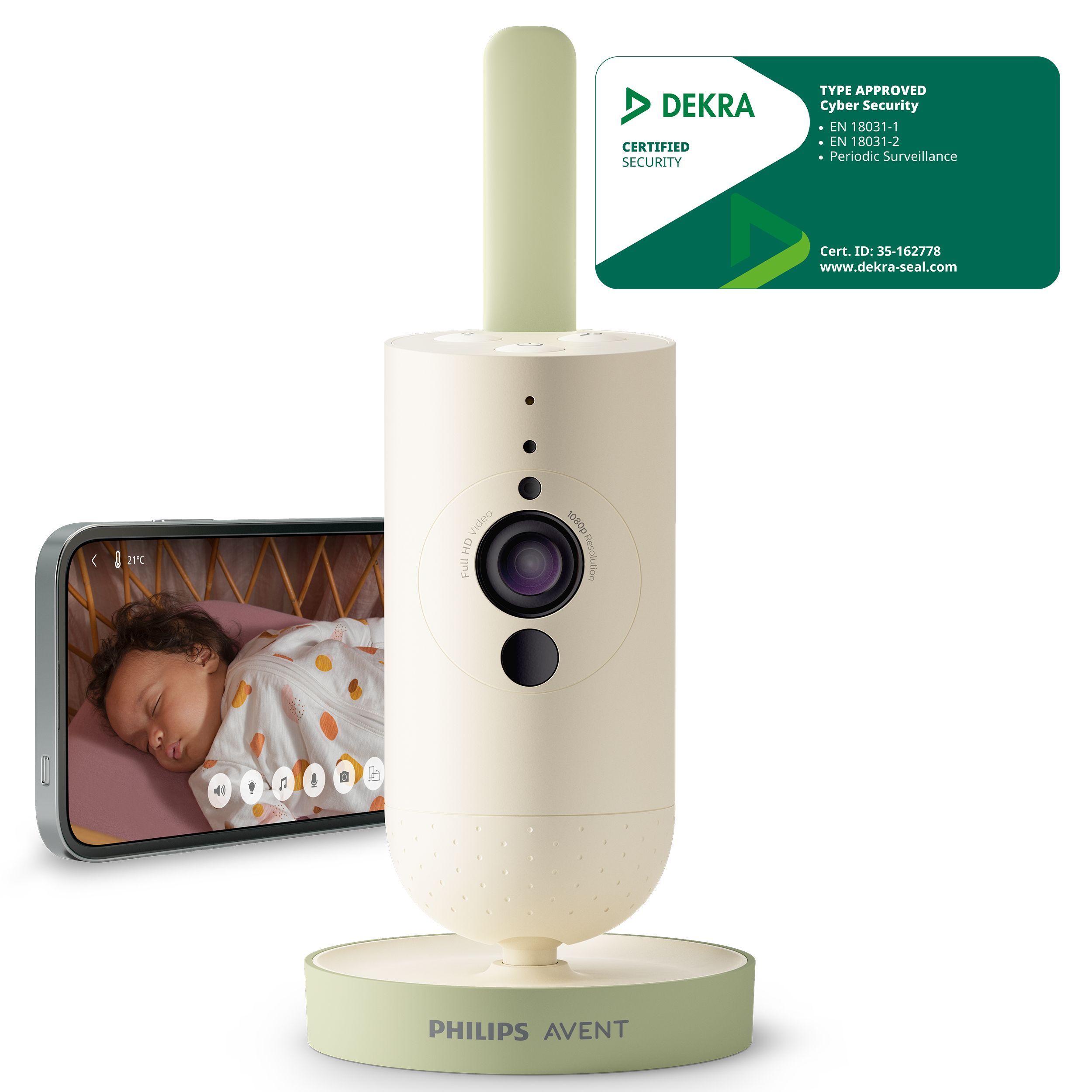 Philips Avent SCD643/26 Baby Monitor - WiFi, Full HD, Night Vision, Two-Way Audio, & More