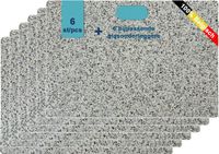 JYG Luxe Vinyl Placemats MURCIA Set - 6 Placemats & 6 Coasters - Terrazzo Design