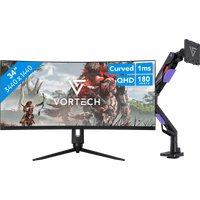 Vortech Vortech Pro 34 inch Quad HD Curved + Vortech Monitorarm met Gasveer