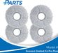 Ecovacs Deebot X2 Pro Plus Dweilpads (4 Stuks, Plus.Parts® alternatief voor 201-2425-10B0)