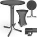 tillvex® Gastro statafel, inklapbaar, diameter 70 cm, met hoes, bistrotafel, klaar gemonteerd, klaptafel, rond, weerbestendige partytafel, tuintafel, binnen en buiten